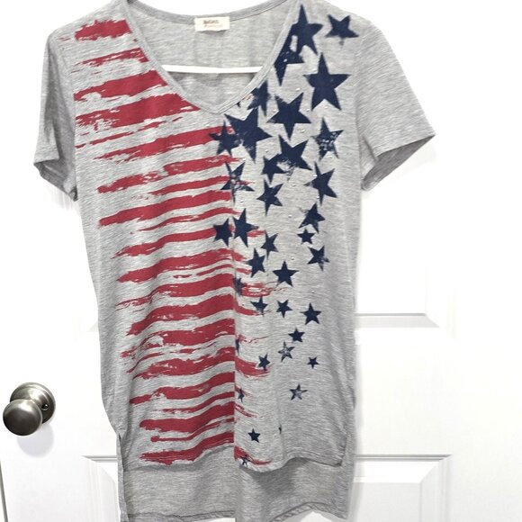 Madison & Berkeley Flag Shirt with Rhinestones - Picture 1 of 6